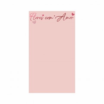 Folha p/ Bouquet Flores Com Amor c/ Hot Stamping 46cmx26cm 6pçs Rosé Claro