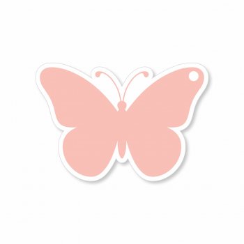 Tag Borboleta 5,2cmx3,6cm 10pçs Coral