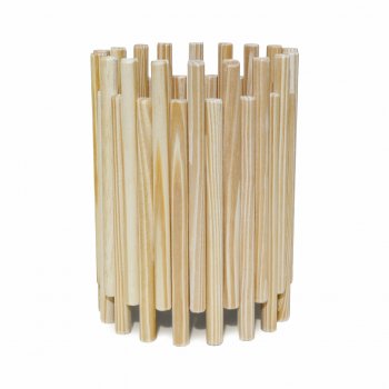 Cachepot de Madeira Palito 12,5cmx19,5cm Natural
