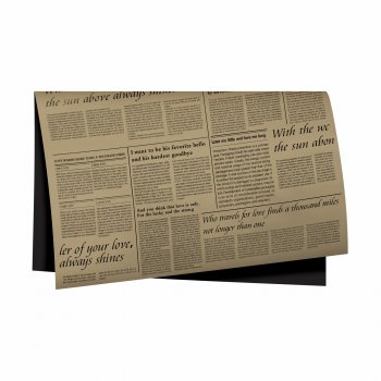 Poli 600 Coreano Dupla Face Jornal 57cmx57cm 20fls Preto/Kraft