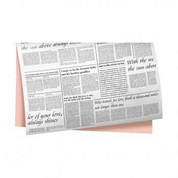 Poli 600 Coreano Dupla Face Jornal 57cmx57cm 20fls Rosa/Branco