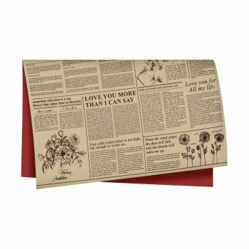 Poli 600 Coreano Dupla Face News 57cmx57cm 20fls Vermelho