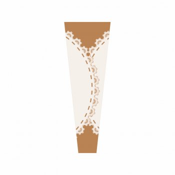 Manga Cone Poli 450 Renda 14cmx4,5cmx50cm 20pç Cáqui